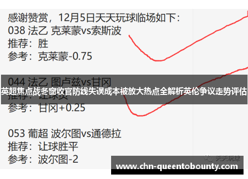 英超焦点战冬窗收官防线失误成本被放大热点全解析英伦争议走势评估
